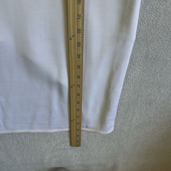 St. John Ivory Asymmetrical Hem Oversized Tunic Sweater Top SzP(0-2) Lagan Money - Picture 6 of 6